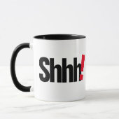 Shhh.. Wees stil Funny Mug - Humoureuze koffiebeke Mok (Links)