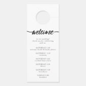 SHHH Zwart penseelscript niet storen bruiloft Deurhanger (Achterkant)