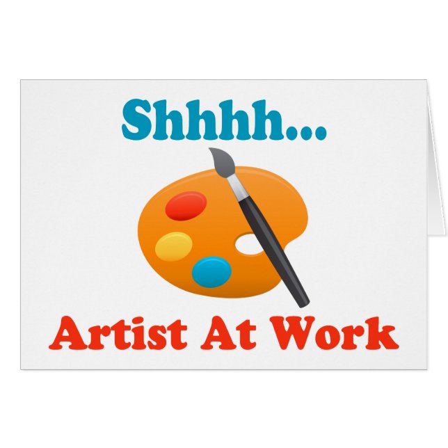Shhhh Artist op het werk schilder (Voorkant Horizontaal)