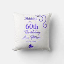 Shhhh het is 60e verjaardag voeg naam paarse spaan