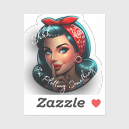 Shhhh... Ik ben iets aan het beramen van Sticker