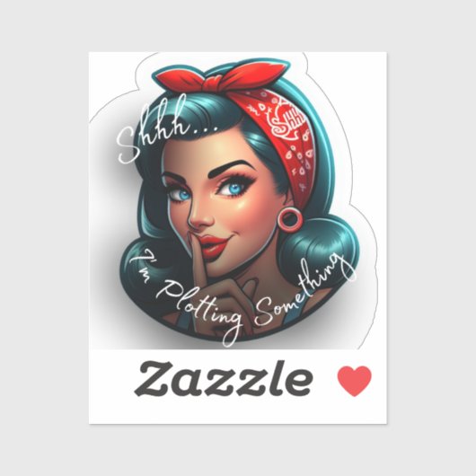 Shhhh... Ik ben iets aan het beramen van Sticker (Vel)