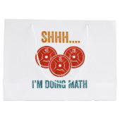 Shhhh Ik doe Wiskunden Gewichtheffen Gymer Gym Dea Groot Cadeauzakje (Achterkant)