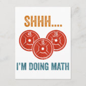 Shhhh Ik doe Wiskunden Gewichtheffen Gymer Gym Dea Informatiekaartje (Achterkant)