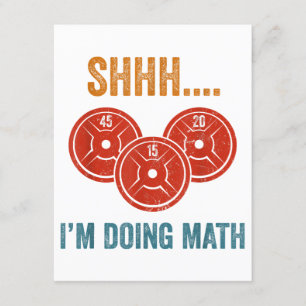 Shhhh Ik doe Wiskunden Gewichtheffen Gymer Gym Dea Informatiekaartje