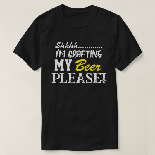 Shhhh... Ik maak m'n bier vast alsjeblieft. T-shirt (Design voorkant)