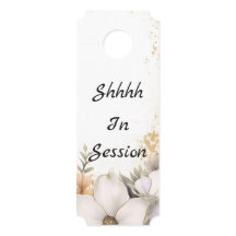 Shhhh in sessie therapeut Kantoor deurteken hanger