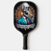 SHHHH... Niemand geeft om de dappere skeletten Pickleball Paddle (Achterkant)