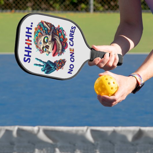 SHHHH... Niemand geeft om een excentrieke schedelm Pickleball Paddle (Insitu)