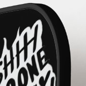 SHHHH... Niemand geeft om het spook Pickleball Paddle (Links Detail)