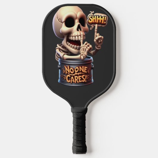 SHHHH... Niemand geeft om Skelet Barrel Guardian Pickleball Paddle (Voorkant)