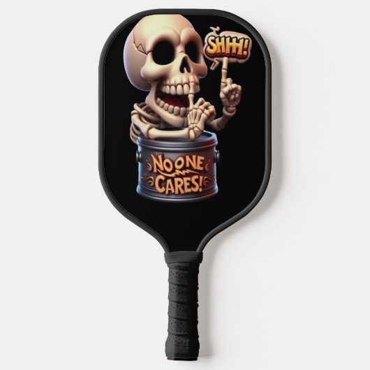 SHHHH... Niemand geeft om Skelet Barrel Guardian Pickleball Paddle (Achterkant)