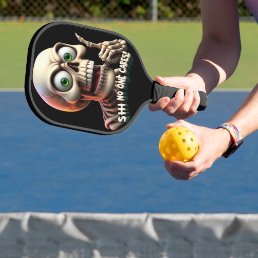 SHHHH... Niemand geeft om skelet met groene ogen Pickleball Paddle (Insitu)