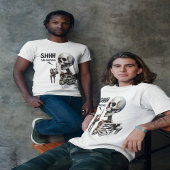 SHHHH... Niemand geeft om skelet met groene ogen T-shirt