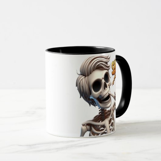 SHHHH... Niemand geeft om uniek en eigenzinnig Mok (Voorkant rechts)