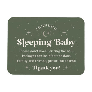 Shhhh Slapende Baby Magneet