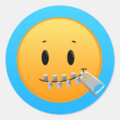 Shhhh... (stille sticker) ronde sticker (Voorkant)