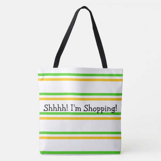 Shhhhh, ik winkelen tote bag (Voorkant)