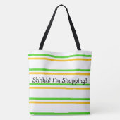 Shhhhh, ik winkelen tote bag (Achterkant)