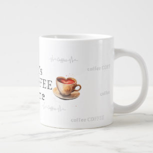 Shhhhh nog niet... het is koffietijd! koffie-Mok Grote Koffiekop