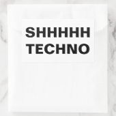 SHHHHH TECHNO-clear back Custom-Cut Vinyl Sticker (Tas)
