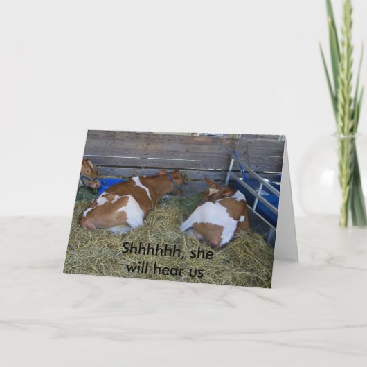 "SHHHHHH, ZIJ ZAL HOREN" 50E KAART (Voorkant)