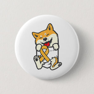 Shi Inu lint tegen kinderkanker bewustzijnshond Su Ronde Button 5,7 Cm