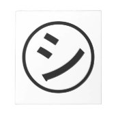 ㋛ Shi Kana Katakana Lachend Emoji / Emoticon Notitieblok (Voorkant)
