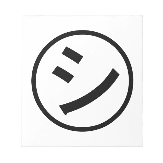 ㋛ Shi Kana Katakana Lachend Emoji / Emoticon Notitieblok (Voorkant)