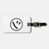 ㋛ Shi Kana Katakana Smiling Emoji/Emoticon Bagagelabel (Voorkant horizontaal)