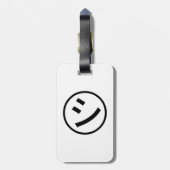 ㋛ Shi Kana Katakana Smiling Emoji/Emoticon Bagagelabel (Achterkant verticaal)