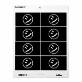 ㋛ Shi Kana Katakana Smiling Emoji/Emoticon Etiket (Full Sheet)
