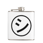 ㋛ Shi Kana Katakana Smiling Emoji/Emoticon Heupfles (Voorkant)