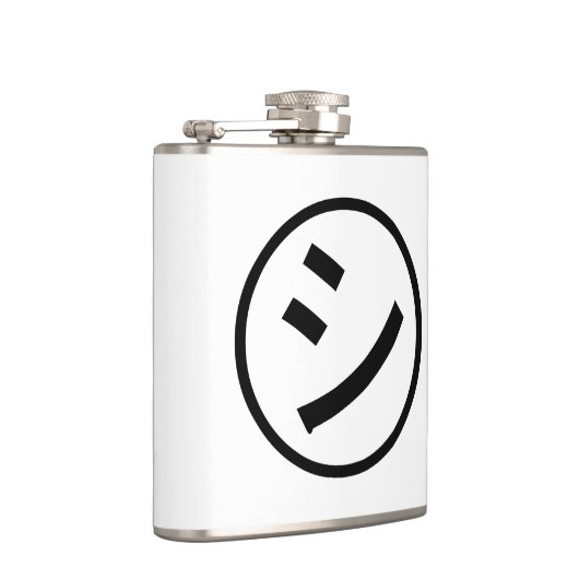 ㋛ Shi Kana Katakana Smiling Emoji/Emoticon Heupfles (Rechts)