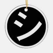 ㋛ Shi Kana Katakana Smiling Emoji/Emoticon Keramisch Ornament (Voorkant)