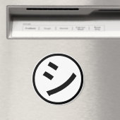 ㋛ Shi Kana Katakana Smiling Emoji / Emoticon Magneet (Insitu (Vaatwasser))
