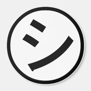 ㋛ Shi Kana Katakana Smiling Emoji / Emoticon Magneet