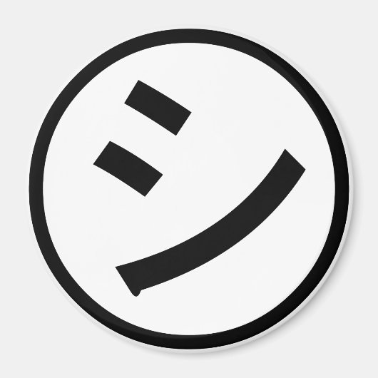 ㋛ Shi Kana Katakana Smiling Emoji / Emoticon Magneet (Voorkant)