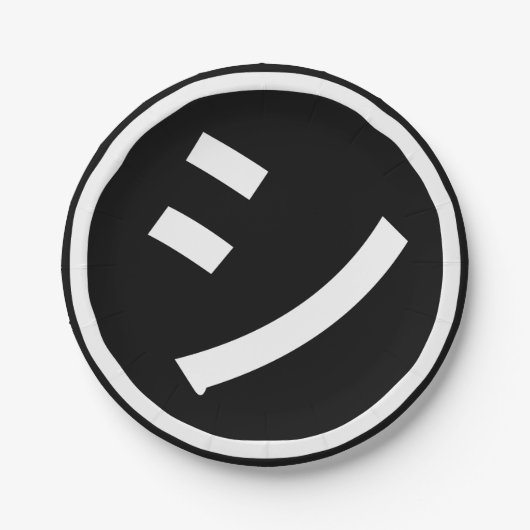 ㋛ Shi Kana Katakana Smiling Emoji/Emoticon Papieren Bordje (Voorkant)
