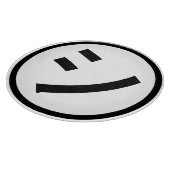 ㋛ Shi Kana Katakana Smiling Emoji/Emoticon Snijplank (Hoek)