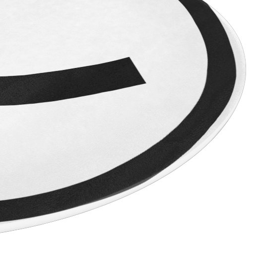 ㋛ Shi Kana Katakana Smiling Emoji/Emoticon Snijplank (Hoek)