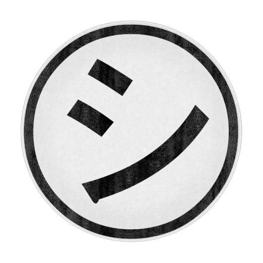 ㋛ Shi Kana Katakana Smiling Emoji/Emoticon Snijplank (Voorkant)
