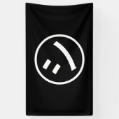 ㋛ Shi Kana Katakana Smiling Emoji/Emoticon Spandoek (Verticaal)