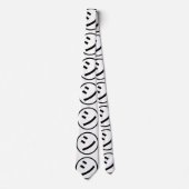 ㋛ Shi Kana Katakana Smiling Emoji/Emoticon Stropdas (Voorkant)