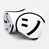 ㋛ Shi Kana Katakana Smiling Emoji/Emoticon Stropdas (Opgerold)