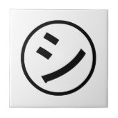 ㋛ Shi Kana Katakana Smiling Emoji/Emoticon Tegeltje (Voorkant)