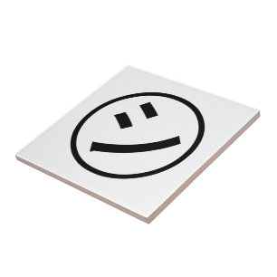 ㋛ Shi Kana Katakana Smiling Emoji/Emoticon Tegeltje