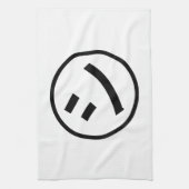 ㋛ Shi Kana Katakana Smiling Emoji/Emoticon Theedoek (Verticaal)