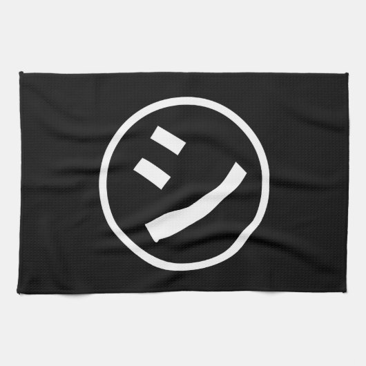 ㋛ Shi Kana Katakana Smiling Emoji/Emoticon Theedoek (Horizontaal)