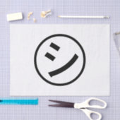 ㋛ Shi Kana Katakana Smiling Emoji/Emoticon Tissuepapier (Craft)